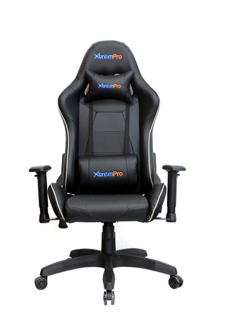 CAMOBLK Adjustable Recliner Swivel Seat Black Leather
