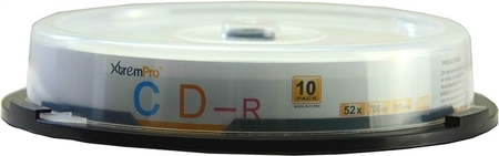11035 Blank CD CD-R 52X 700MB 80Min CD 10 Pack Storage Media in Spindle