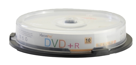 11023 Blank CD DVD+R 16 X 4.7GB 120Min Recordable DVD 10 Pack Storage Media in Spindle
