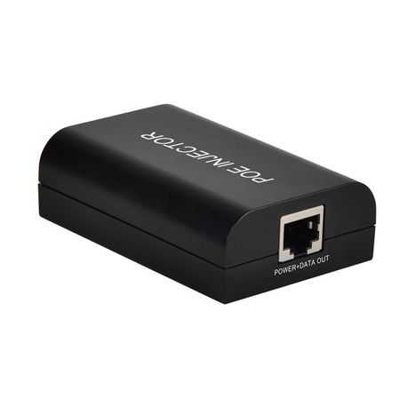 POE-UT1P PoE injector connects PoE-enabled network device to a non-PoE -Black