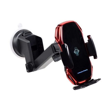 PB-DMWC01 Wireless Car Charger Cradle - Black/Red