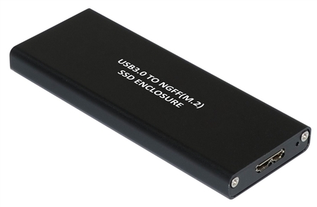 11003 USB 3.0 External 5Gbps To NGFF M.2 SATA SSD Internal 6Gbps Enclosure Solid State Drive Black