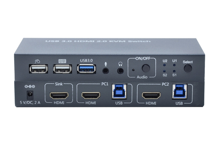 2X1 2-PORT HDMI USB3.0 KYM SWITCH WITH HOTKEY 4K 6OHZ