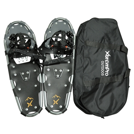 Snowshoes 30" Inch Backpacking Trail Lightweight Aluminum 7075 Alloy14 Point Crampons Silver Metallc