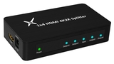 11005 HDMI Splitter Slim 1 in 4 out Aluminum Splitter with AC Adapter