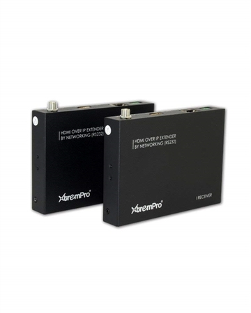 61007 HDMI Extender Over TCP/IP Ethernet Cable Over Single Cat5e/ 6 RS-232 -Black