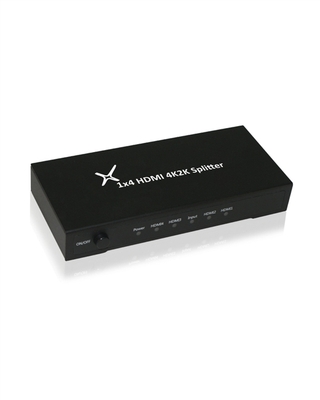 62104K 1x4 Ports Hdmi Ver1.4 , 4kx2k (340mhz) Amplified Powered Splitter -Black