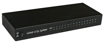 11017 XtremPro 1x16 HDMI Splitter 4K V1.4 w/Full Ultra HD 4K/2K-Black
