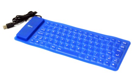 Foldable Blue USB Wired Keyboard