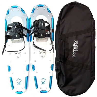 Snowshoes 36" Inch Backpacking Trail Lightweight Aluminum 7075 Alloy 14 Point Crampons Blue Metallic