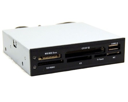 6slots internal 3.5"Card Reader with AU6370 chip set,SupportSDHC/T-Flash/M2 High Capacity+1/USB Port