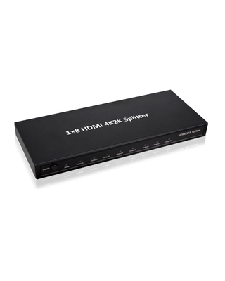 62108K 1x8 Ports HDMI Ver1.4 , 4K 2K (340mhz) Amplified Powered Splitter-Black