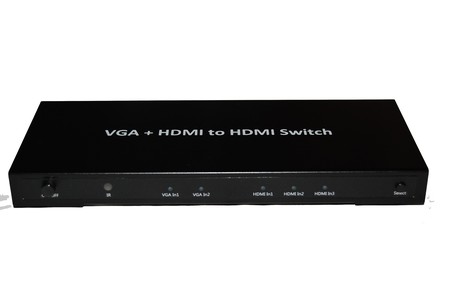 Ultra-high performance 2 ports VGA + 3 ports HDMI to HDMI Switcher