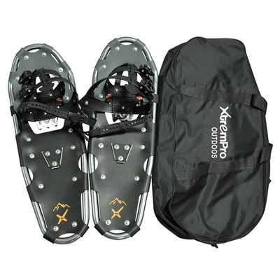 Snowshoes 30" Inch Backpacking Trail Lightweight Aluminum 7075 Alloy14 Point Crampons Silver Metallc