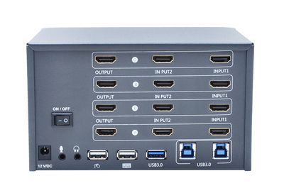 2-Port 4K Quad Monitor HDMI2.0 KVM Switch