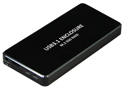 11011 XtremPro USB 3.1 Type-C To Dual NGFF (M.2) Black