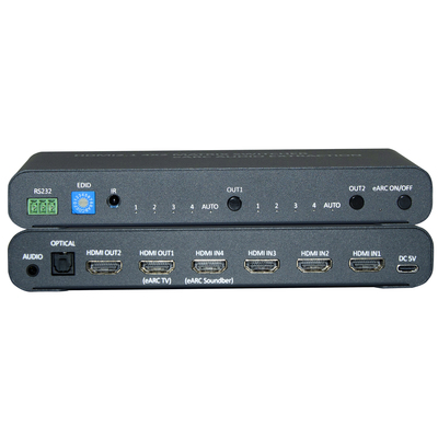 8K HDMI 2.1 4X2 MATRIX SWITCH WITH EARC AUDIO EXTRACTION