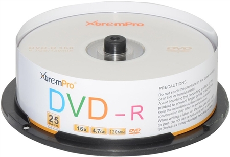 11031 Blank CD DVD-R 16x 4.7GB 120 Minute DVD 25 Pack Storage Media in Spindle