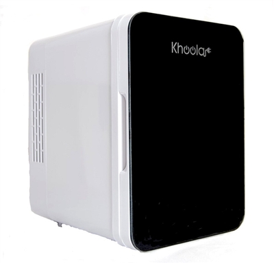 Portable 4 Liter Cooler and Warmer Compact Mini Refrigerator W/ Eraser Door Board Black For Home