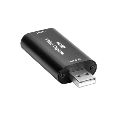 GEN-U2VC HDMI VIDEO CAPTURE INPUT OUTPUT SUPPORTS OBS AMCap VLC Black