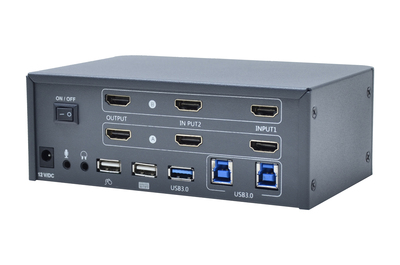 2-Port 4K Dual Monitor HDMI2.0 KVM Switch