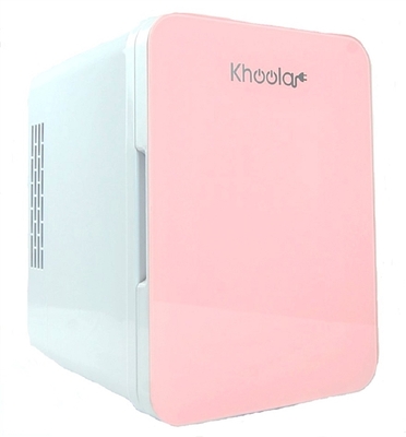 Portable 4 Liter Cooler and Warmer Compact Mini Refrigerator W/ Eraser Door Board Pink For Home