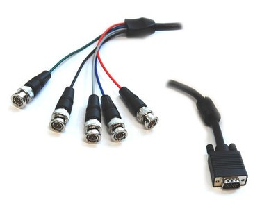 VGA/5BNC VGA to 5BNC RGB Video Cable, Black