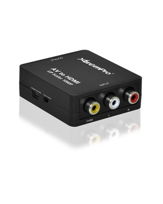 61088 MINI COMPOSITE RCA CVBS AV TO HDMI CONVERTER BLACK