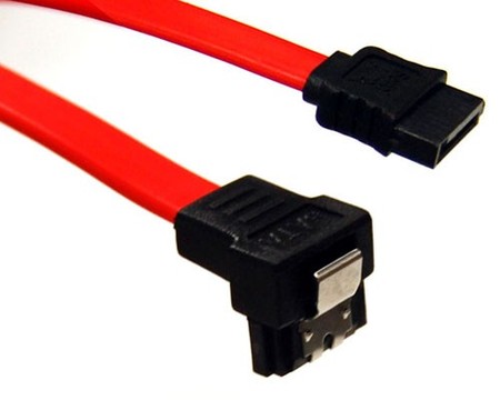 SATA-118D Serial ATA-150/300 Cable, 18 Inches, L Shape plug w/Locking Latch