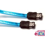 UV Blue e-SATA to e-SATA 6Gbps Cable, 36 Inches