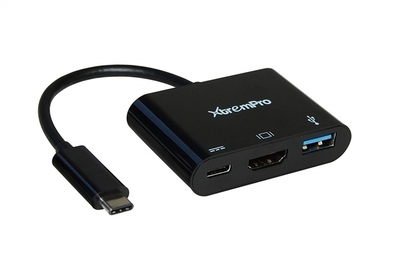 41134 USB C to HDMI USB 3.0 Type C Adapter 3 in 1 digital multiport Hub Black