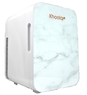 Portable 10 Liter Cooler and Warmer Compact Mini Refrigerator W/ Eraser Door Board White Marbel For