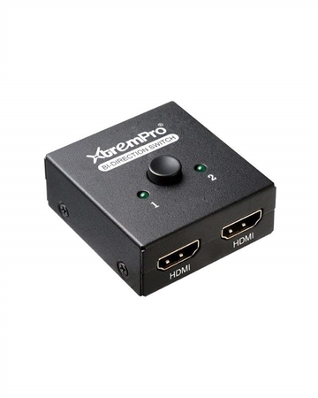 61032 4K HDMI 4K 2 Ports Bi-Direction Switch Hub-HDCP Passthrough No power Source need-Black