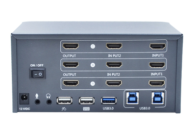 2-Port 4K Triple Monitor HDMI2.0 KVM Switch