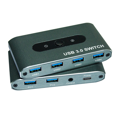 USB 3.0 Switch KVM Selector 2 Computers Share 4 USB 3.0 Ports (USB A)