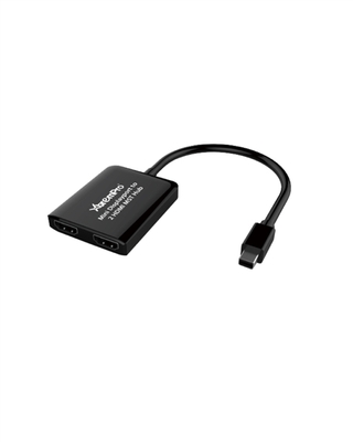 MDP-2HMMST XtremPro Mini DisPlayPort to 2 HDMI MST Hub Black