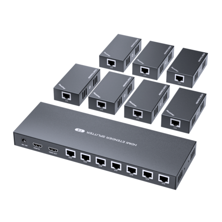 50M 1080P HDMI UTP EXTENDER 1X8 SPLITTER WITH EDID